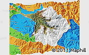 Satellite 3D Map of Machali, political outside