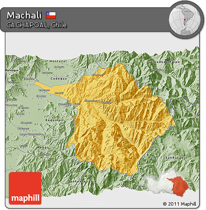 Savanna Style 3D Map of Machali