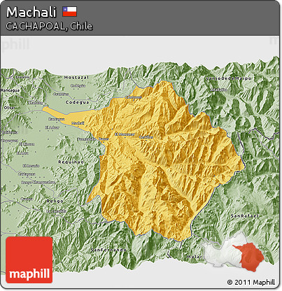 Savanna Style 3D Map of Machali
