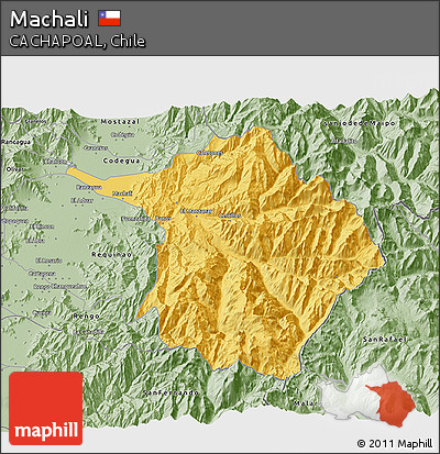 Savanna Style 3D Map of Machali