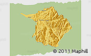 Savanna Style 3D Map of Machali, single color outside