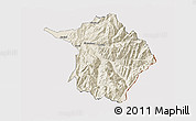 Shaded Relief 3D Map of Machali, cropped outside