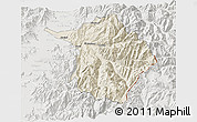 Shaded Relief 3D Map of Machali, lighten, semi-desaturated
