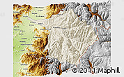 Shaded Relief 3D Map of Machali, physical outside
