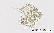 Shaded Relief 3D Map of Machali, single color outside