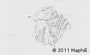 Silver Style 3D Map of Machali, single color outside