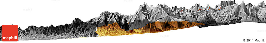 Physical Horizon Map of Machali, darken, desaturated