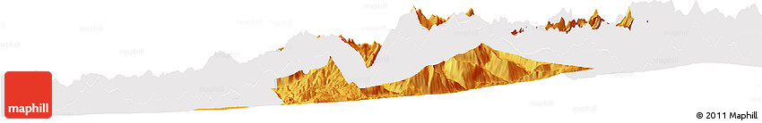 Political Horizon Map of Machali, cropped outside
