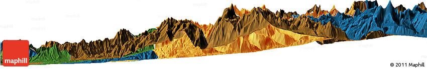 Political Horizon Map of Machali, darken