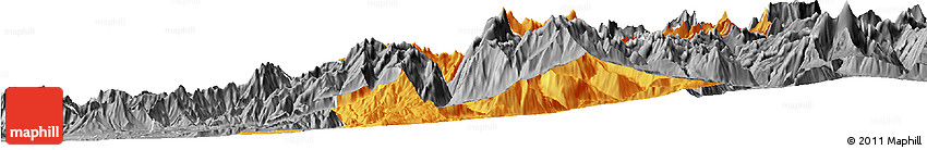 Political Horizon Map of Machali, desaturated