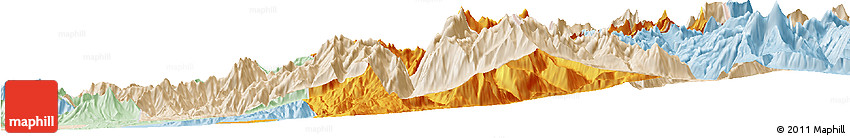 Political Horizon Map of Machali, lighten