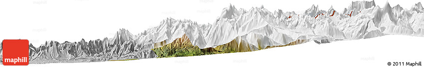 Satellite Horizon Map of Machali, lighten, desaturated