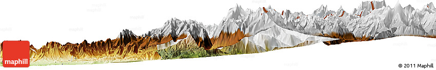 Satellite Horizon Map of Machali, physical outside