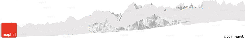 Silver Style Horizon Map of Machali, single color outside