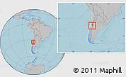 Gray Location Map of Machali, within the entire country, hill shading