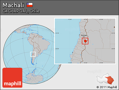 Gray Location Map of Machali