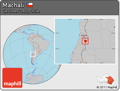 Gray Location Map of Machali