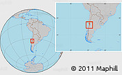 Gray Location Map of Machali, highlighted parent region, within the entire country