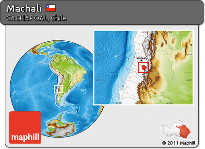 Physical Location Map of Machali, highlighted country