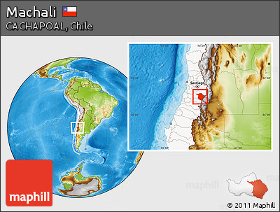 Physical Location Map of Machali, highlighted country