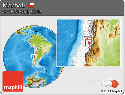 Physical Location Map of Machali, highlighted country