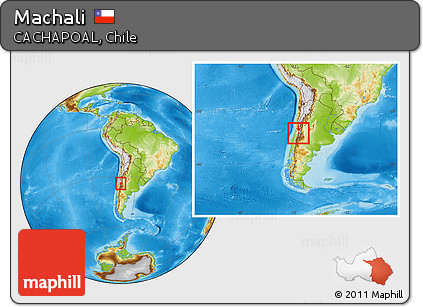 Physical Location Map of Machali, highlighted parent region, within the entire country
