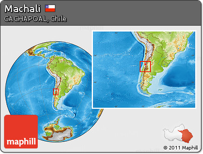 Physical Location Map of Machali, highlighted parent region, within the entire country