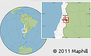 Savanna Style Location Map of Machali, highlighted country, highlighted parent region