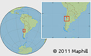 Savanna Style Location Map of Machali, highlighted parent region, within the entire country