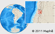 Shaded Relief Location Map of Machali, highlighted parent region