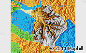 Physical Map of Machali, political outside