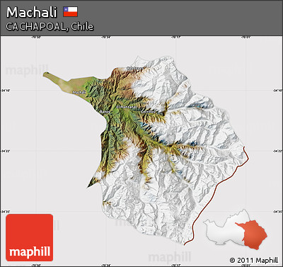 Satellite Map of Machali, cropped outside
