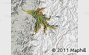 Satellite Map of Machali, lighten, semi-desaturated