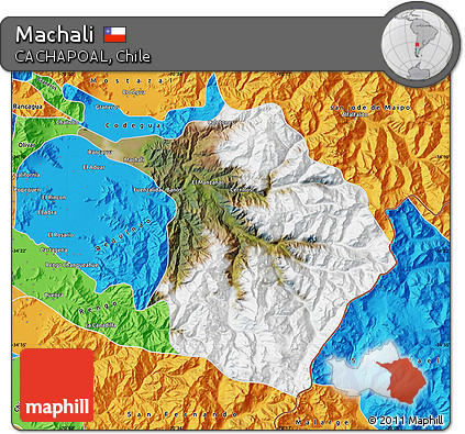 Satellite Map of Machali, political outside