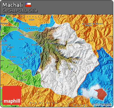 Satellite Map of Machali, political outside
