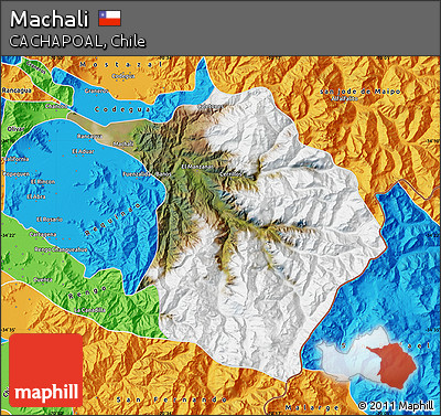 Satellite Map of Machali, political outside