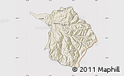 Shaded Relief Map of Machali, cropped outside