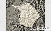 Shaded Relief Map of Machali, darken