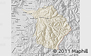 Shaded Relief Map of Machali, desaturated
