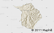 Shaded Relief Map of Machali, single color outside