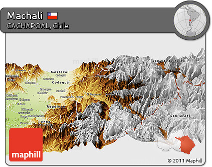 Physical Panoramic Map of Machali