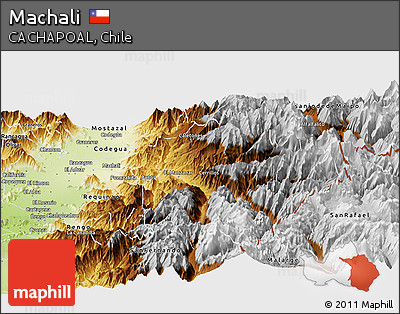 Physical Panoramic Map of Machali