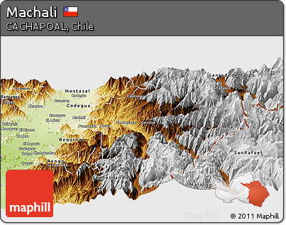 Physical Panoramic Map of Machali