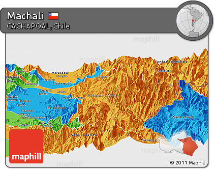 Political Panoramic Map of Machali