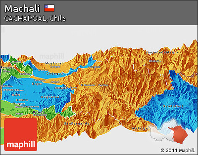 Political Panoramic Map of Machali