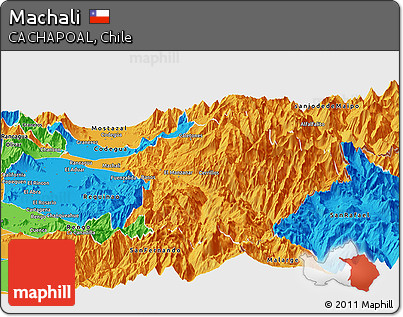 Political Panoramic Map of Machali