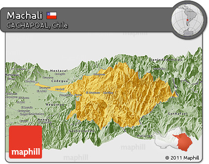 Savanna Style Panoramic Map of Machali