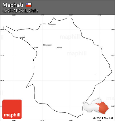 Blank Simple Map of Machali, cropped outside