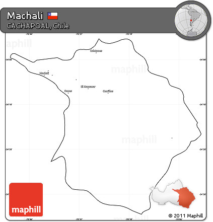 Blank Simple Map of Machali, cropped outside