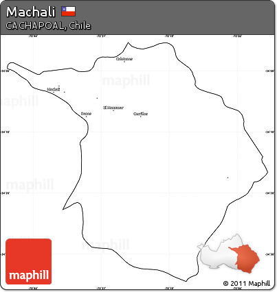 Blank Simple Map of Machali, cropped outside